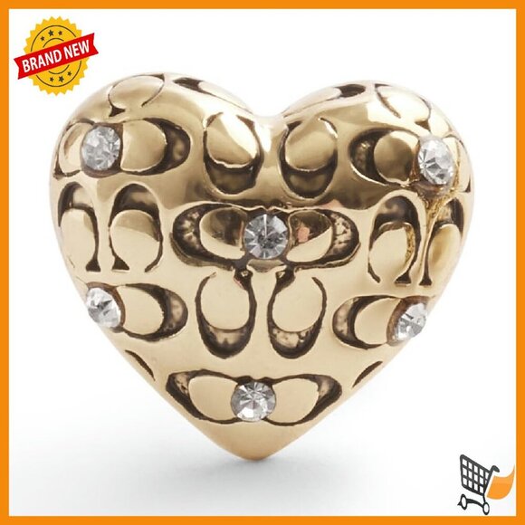 Quilted Heart Stud Earrings with Crystal Accents, Hypoallergenic Titanium - Picture 3 of 4